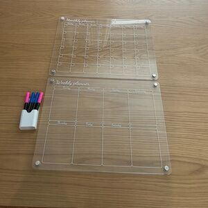 Monthly and weekly refrigerator calendar